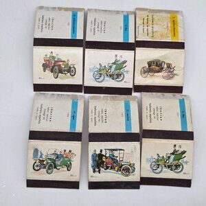 Vintage Iberian Safety Matches Box Lot Of 6 With Antique Carriage Illustrations